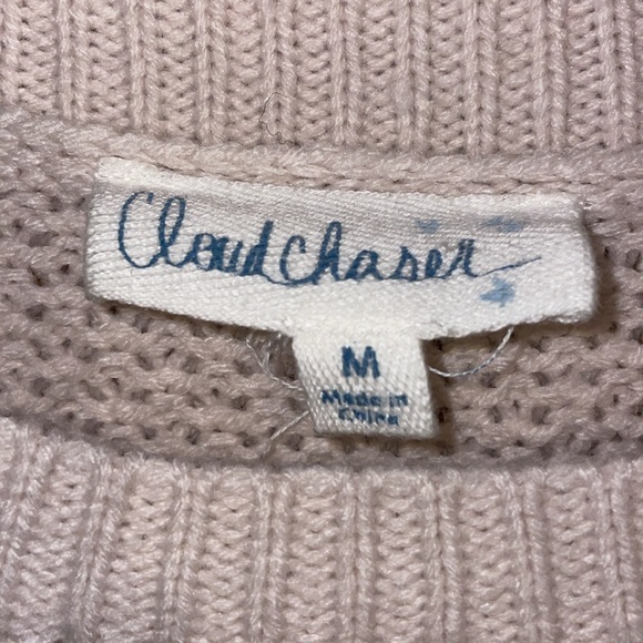 •CLOUD CHASER•COLORBLOCK STRIPE RIBBED CREWNECK KNIT SWEATER SIZE MEDIUM - Picture 6 of 10